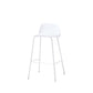 Indoor Glam Armless Low Back Bar Stool Plastic Stool with Steel Legs