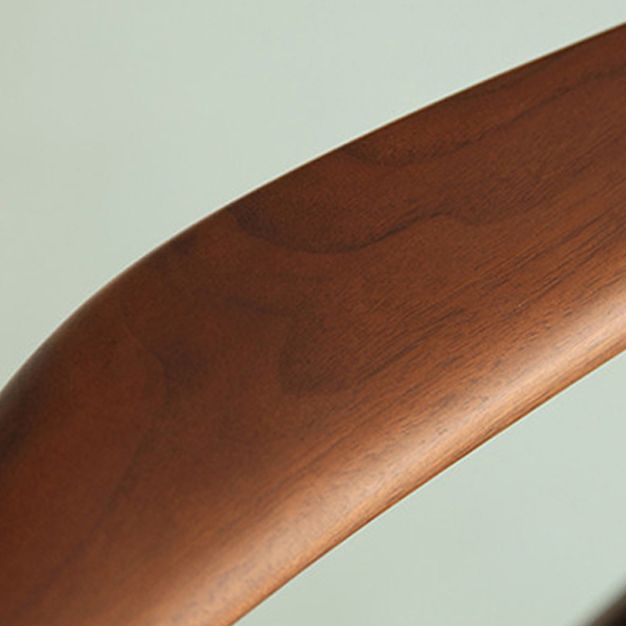 Eigentijdse rubberwood open stoel stoel natuurlijk lederen eetkamerstoel