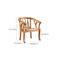 Indoor Dining Arm Chair Solid Wood Frame Dining Chair in Brown