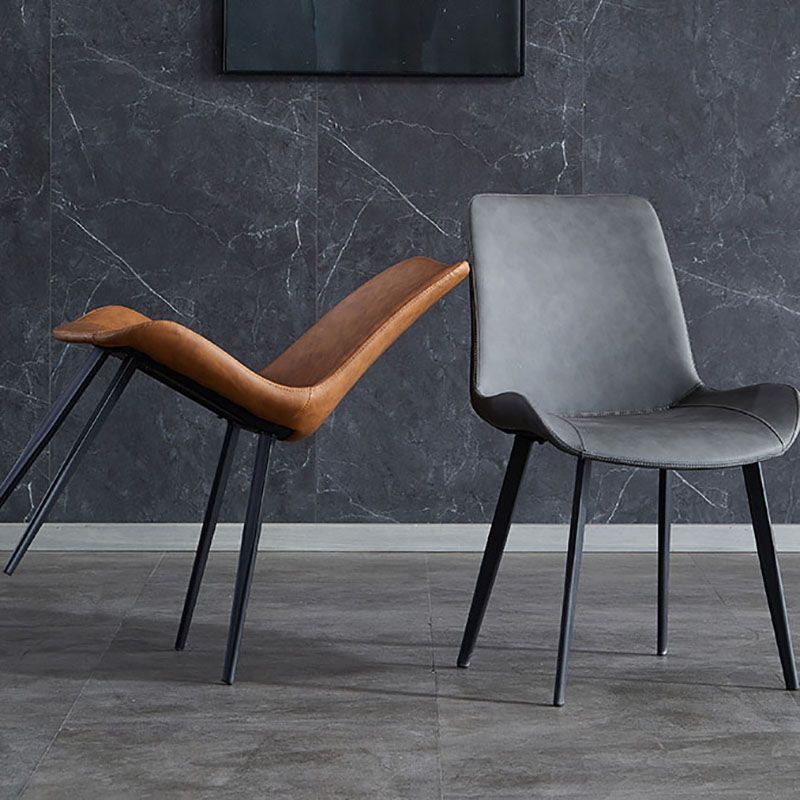 Contemporary Style Leather Dining Chairs Kitchen Solid Back Arm Chairs Clearhalo ' kitchen&dining_furn' 'Dining Chairs' 'Dining Tables & Seating' 'dining_chair' 'furn' 'furn_dining_chair' 'Furniture' 'furniture_dining_chair' 'Kitchen & Dining Furniture' 'kitchen' 1200x1200_ddb91fe3-d0ae-4449-b25f-909fcbe4e0d3