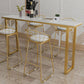Marble Top Bar Table Rectangle Contemporary Style Pub Table for Cafe Clearhalo 'Bar Furniture' 'Bar Tables' 'bar_tables' 'furn' 'furn_bar_tables' 'Furniture' 'Kitchen & Dining Furniture' 1200x1200_ddb92725-3538-4fc1-996a-4da7dc418964