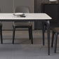 Modern Rectangle Dining Table Stone Top Table with Stainless Steel 4 Legs Clearhalo 'Dining Tables & Seating' 'Dining Tables' 'dining_table' 'furn' 'furn_dining_table' 'Furniture' 'furniture_dining_table' 'Kitchen & Dining Furniture' 1200x1200_ddb9a58f-05a9-49b2-8865-8c68529c8422