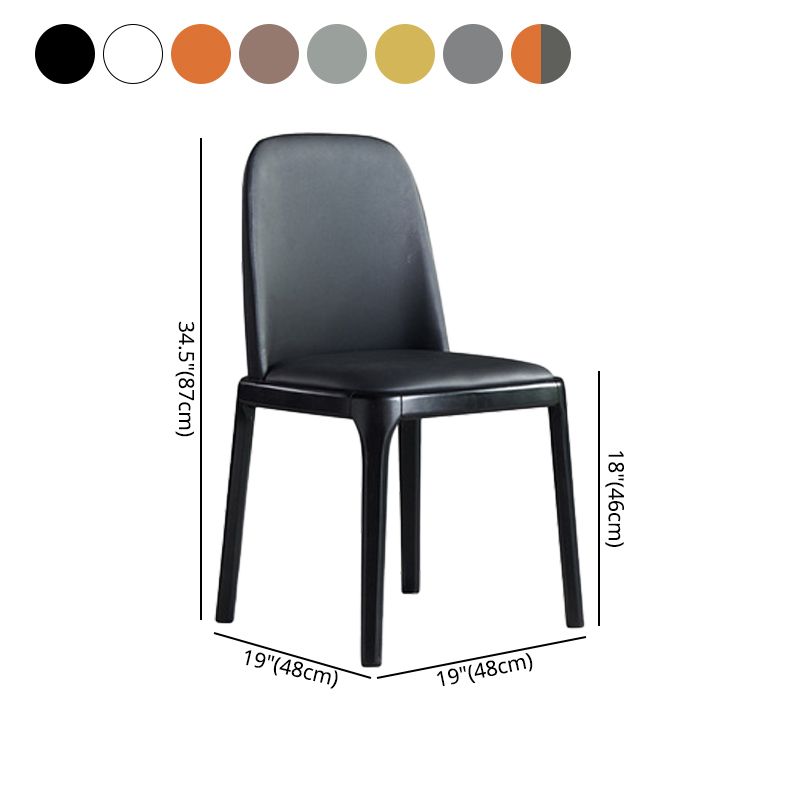 Industrial Wood Dining Room Chair Faux Leather Armless Chairs for Home Use Clearhalo ' kitchen&dining_furn' 'Dining Chairs' 'Dining Tables & Seating' 'dining_chair' 'furn' 'furn_dining_chair' 'Furniture' 'furniture_dining_chair' 'Kitchen & Dining Furniture' 'kitchen' 1200x1200_ddba5f4e-aee7-442e-986c-99b4d3fdcfc1