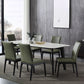 Contemporary Dining Chair Faux Leather and Wood Side Chair for Home