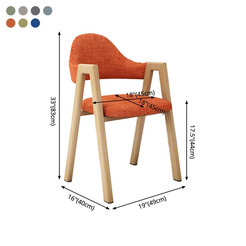 Metal Contemporary Side Chair Home Open Back Cushioned Dining Single Chair Clearhalo ' kitchen&dining_furn' 'Dining Chairs' 'Dining Tables & Seating' 'dining_chair' 'furn' 'furn_dining_chair' 'Furniture' 'furniture_dining_chair' 'Kitchen & Dining Furniture' 'kitchen' 1200x1200_ddbc715f-d8b4-42d0-94e3-29056fc8eefb