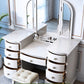 Tavolo da vanità contemporaneo e set di sgabelli a 9 cassetti trucco vanity desk