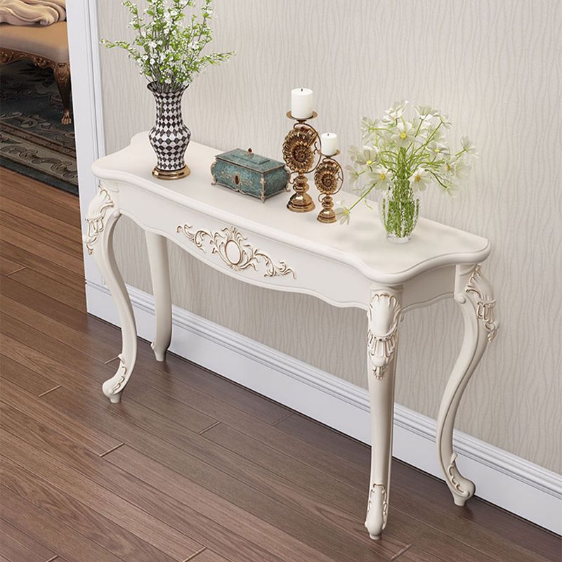 Tabella della console di legno vittoriana da 13,4 pollici a forma di forma libera