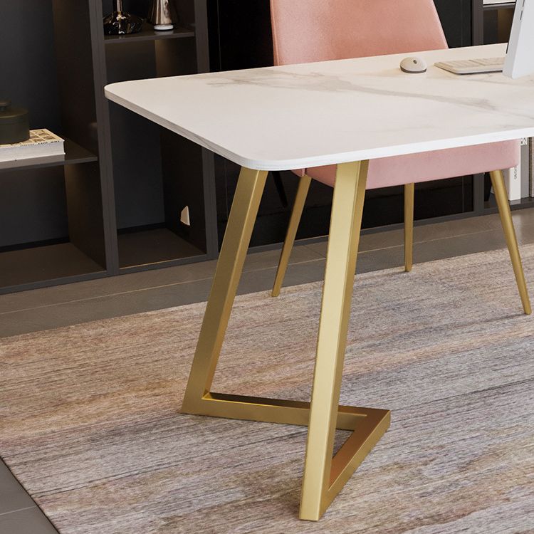 29 "H Glam Office Desk rechthoekig secretaris -bureau met metalen benen