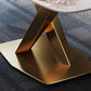 Juego de comedor glamoroso 1/2/5/7 PCS Mesa de piedra sinterizada dorada con sillas laterales de ala
