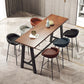 Modern Bar-height Table with Black Legs and Metal Base Bar Table Clearhalo 'Bar Furniture' 'Bar Tables' 'bar_tables' 'furn' 'furn_bar_tables' 'Furniture' 'Kitchen & Dining Furniture' 1200x1200_ddc39efd-d700-49b3-96d0-9f67854fec6c