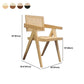 Contemporary Style Chair Arm Open Back Chair with Wood Legs for Home