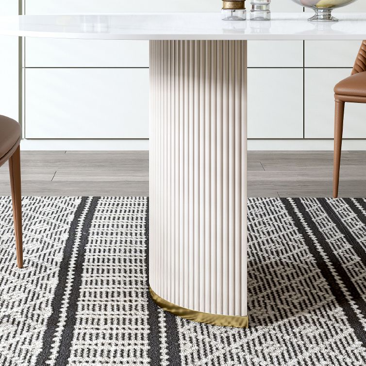 Glam 1/4/5/6/7 Pieces Dining Set Oval Sintered Stone Dining Table Set Clearhalo 'Dining Room Sets' 'Dining Tables & Seating' 'dining_room_set' 'furn' 'furn_dining_room_set' 'Furniture' 'furniture_dining_room_set' 'Kitchen & Dining Furniture' 1200x1200_ddc50067-21a9-435f-a967-32b8de352d58