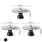 Contemporary Sintered Stone Dining Table Round Table with Metallic Base Clearhalo ' dining_table' 'Dining Tables & Seating' 'Dining Tables' 'furn' 'furn_dining_table' 'Furniture' 'furniture_dining_table' 'Kitchen & Dining Furniture' 'kitchen&dining_furn' 'kitchen' 'kitchen_dining_table' 1200x1200_ddc50830-b14d-4623-b8af-beb80d642b17