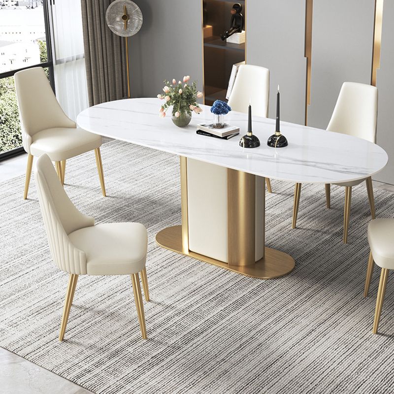 Glam Style Parsons Side Chair Leather White Indoor Dining Chair Clearhalo 'Dining Chairs' 'Dining Tables & Seating' 'dining_chair' 'furn' 'furn_dining_chair' 'Furniture' 'Kitchen & Dining Furniture' 1200x1200_ddc52464-ccca-49ca-b3b7-4552add38950