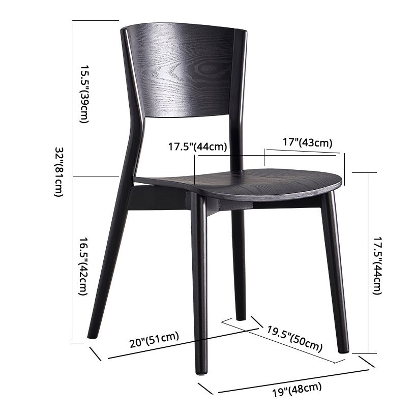 Contemporary Wood Side Dining Chairs Armless Open Back Dining Side Chair for Home Use Clearhalo ' kitchen&dining_furn' 'Dining Chairs' 'Dining Tables & Seating' 'dining_chair' 'furn' 'furn_dining_chair' 'Furniture' 'furniture_dining_chair' 'Kitchen & Dining Furniture' 'kitchen' 1200x1200_ddc588c9-2d82-4b8e-9fd6-69907af01db3
