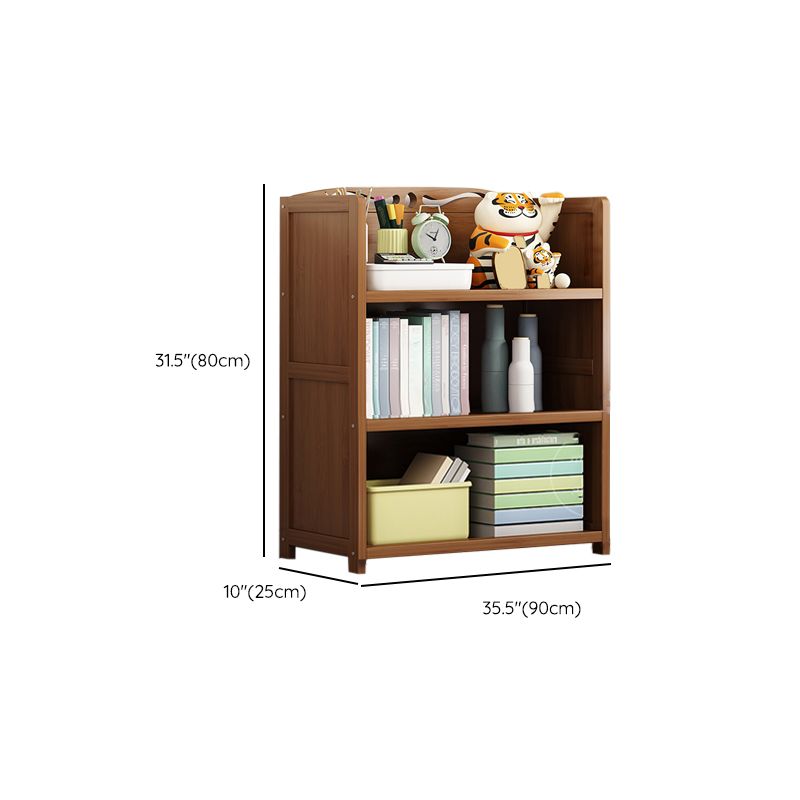 Contemporary Bamboo Bookcase Standard Closed Back Bookshelf with Shelves Clearhalo 'Bookcases' 'furn' 'furn_bookcases' 'Furniture' 'Office Furniture' 1200x1200_ddc62ab3-f105-42c2-9e61-d775fe68abfc