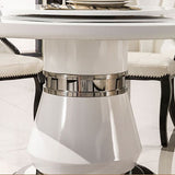Marble Dining Table Round Pedestal Dining Site Table with Turntable Clearhalo 'Dining Tables & Seating' 'Dining Tables' 'dining_table' 'furn' 'furn_dining_table' 'Furniture' 'Kitchen & Dining Furniture' 1200x1200_ddc63f9d-0ef5-4bff-9f30-2759e304a50f
