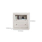 Wood Standard Bookshelf Contemporary Closed Back Bookcase with Drawers