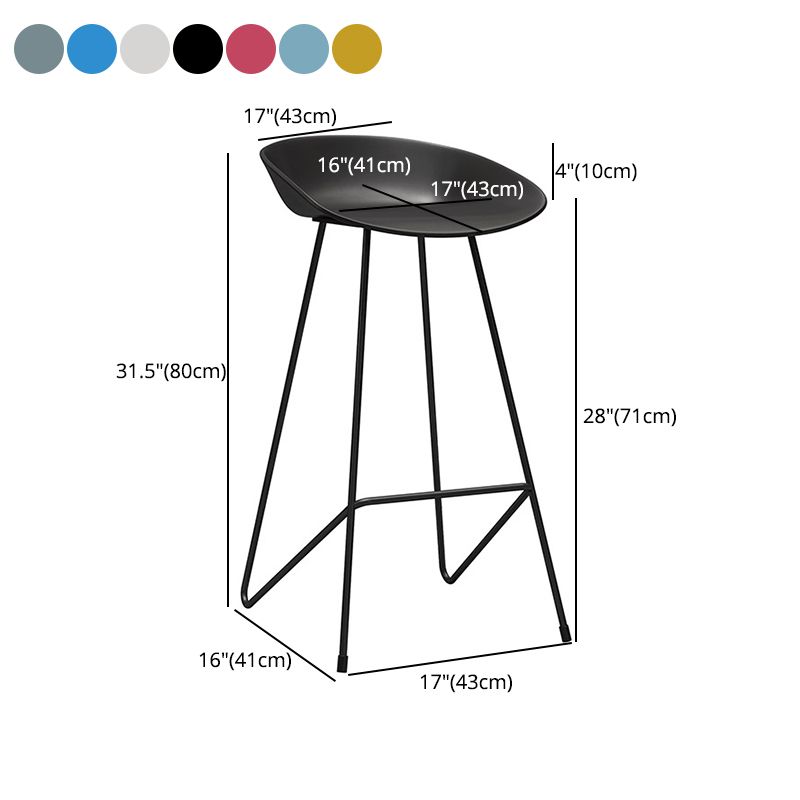 Industrial Style Bar-stool Sled Iron Legs PP Bucket Seat Barstool for Kitchen Bar Clearhalo 'Bar Furniture' 'Bar Stools' 'bar_stools' 'furn' 'furn_bar_stools' 'furniture_bar_stools' 'Kitchen & Dining Furniture' 'kitchen&dining_furn' 'kitchen' 'kitchen_furn' Furniture' 1200x1200_ddc705f7-ba6b-461e-9d9e-b104919ac522