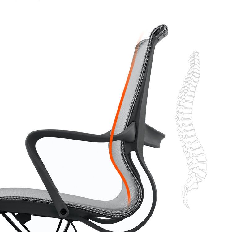 Modern Office Chair with Wheels Mid-Back Mesh Desk Chair Ergonomic Chair Clearhalo 'furn' 'furn_office_chair' 'Furniture' 'Office Chairs' 'Office Furniture' 'office_chair' 1200x1200_ddc72d7e-0498-457f-8a96-dc3fc5ac07e3