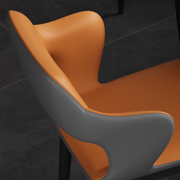 Industriestil Arm Speisestuhl Kunstleder offener Esszimmer für Wohnzimmer offener Rücken