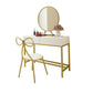 Bright White Makeup Vanity Desk 15.74" Wide Vanity Tables with 2 Storage Drawers Clearhalo 'Bedroom Furniture' 'furn' 'furn_makeup_vanities' 'Furniture' 'Makeup Vanities' 'makeup_vanities' 1200x1200_ddcc006c-086b-4fa7-8c98-72c2b4c84920