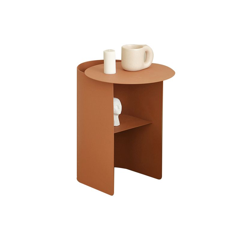 Nightstand en métal bas de table de table à accent inférieur pour chambre à coucher