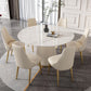 1/2/4/7 Pcs White Dining Table Set with Sintered Stone Top Table Furniture Set Clearhalo 'Dining Room Sets' 'Dining Tables & Seating' 'dining_room_set' 'furn' 'furn_dining_room_set' 'Furniture' 'furniture_dining_room_set' 'Kitchen & Dining Furniture' 1200x1200_ddcd2b23-7483-458d-ba45-a013329ad9d0