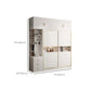 White Colour Wooden Wardrobe Modern Cloth Rod Included Wardrobe Closet