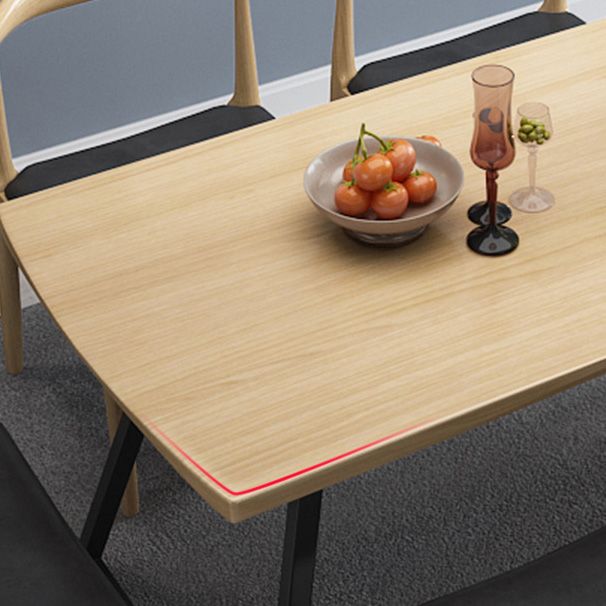Industrial 1/2/3/5/7 Pieces Dining Set Rectangular Solid Wood Indoor Dinette Set Clearhalo 'Dining Room Sets' 'Dining Tables & Seating' 'dining_room_set' 'furn' 'furn_dining_room_set' 'Furniture' 'Kitchen & Dining Furniture' 1200x1200_ddcf31fa-be5d-4524-9e3a-6b9f71bbf2de