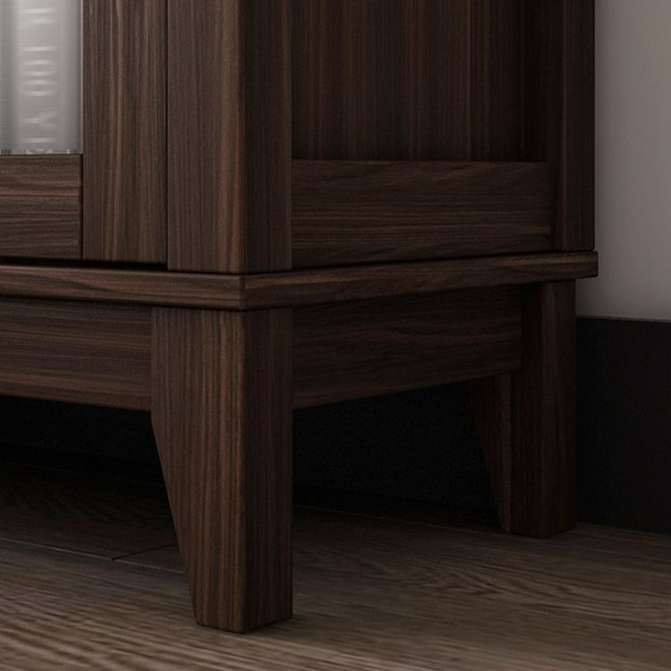 Manufactured Wood Bookcase Contemporary Standard Bookshelf with Glass Doors Clearhalo 'Bookcases' 'furn' 'furn_bookcases' 'Furniture' 'Office Furniture' 1200x1200_ddd0434d-0974-4f5e-80ea-1c876c581ec3