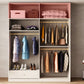 Armoire d'armoire de chambre à coucher de style moderne armoire de rangement en bois avec canne de vêtements