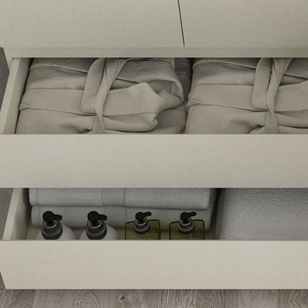 Wood Wardrobe Cabinet with Shelves Hinged Wardrobe Armoire for Home