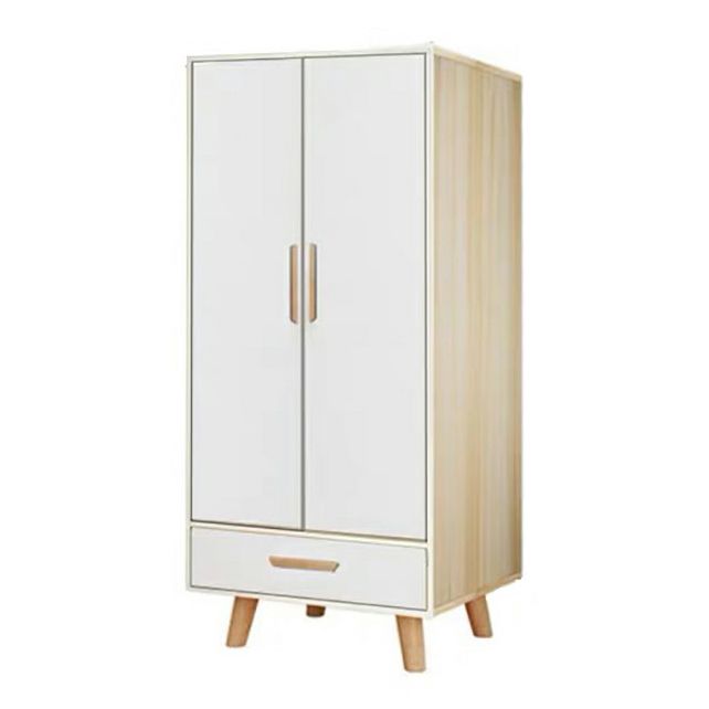 Armoire blanche moderne pour armoire en bois d'ingénierie à domicile avec portes à charnière