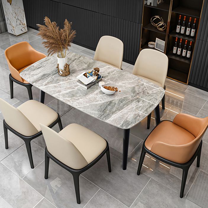 Rectangle Modern Dining Table Four-Color Fixed Table with Sintered Stone Clearhalo ' dining_table' 'Dining Tables & Seating' 'Dining Tables' 'furn' 'furn_dining_table' 'Furniture' 'furniture_dining_table' 'Kitchen & Dining Furniture' 'kitchen&dining_furn' 'kitchen' 'kitchen_dining_table' 1200x1200_ddd19b45-6e27-43f5-ae70-389fd2d85288