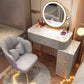 Removable Makeup Counter Bedroom Vanity Dressing Table with Lighted Mirror