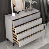 Torace della camera da letto contemporanea cassa di stoccaggio in legno in grigio con cassetti