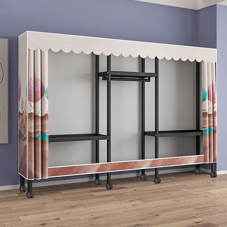 Armadio in stile contemporaneo armadio armadio in acciaio con asta di abbigliamento