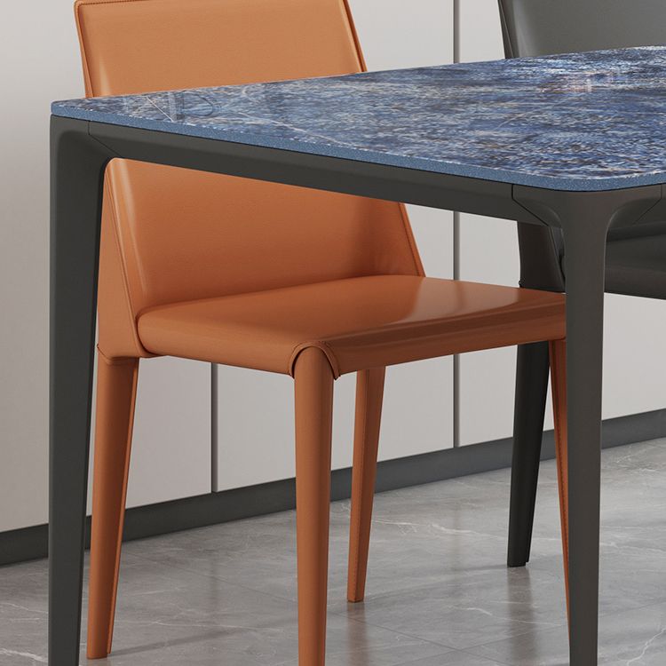 Sintered Stone Dining Table Industrial 4 Legs Base Rectangle Table for Home Clearhalo ' dining_table' 'Dining Tables & Seating' 'Dining Tables' 'furn' 'furn_dining_table' 'Furniture' 'furniture_dining_table' 'Kitchen & Dining Furniture' 'kitchen&dining_furn' 'kitchen' 'kitchen_dining_table' 1200x1200_ddd770c6-d812-49dd-b6a9-4dfb345849ea