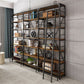 Modern Style Open Back Bookshelf Standard Metal Bookcase in Black Clearhalo 'Bookcases' 'furn' 'furn_bookcases' 'Furniture' 'Office Furniture' 1200x1200_ddd83f36-9da5-4f76-8583-d440811b7104