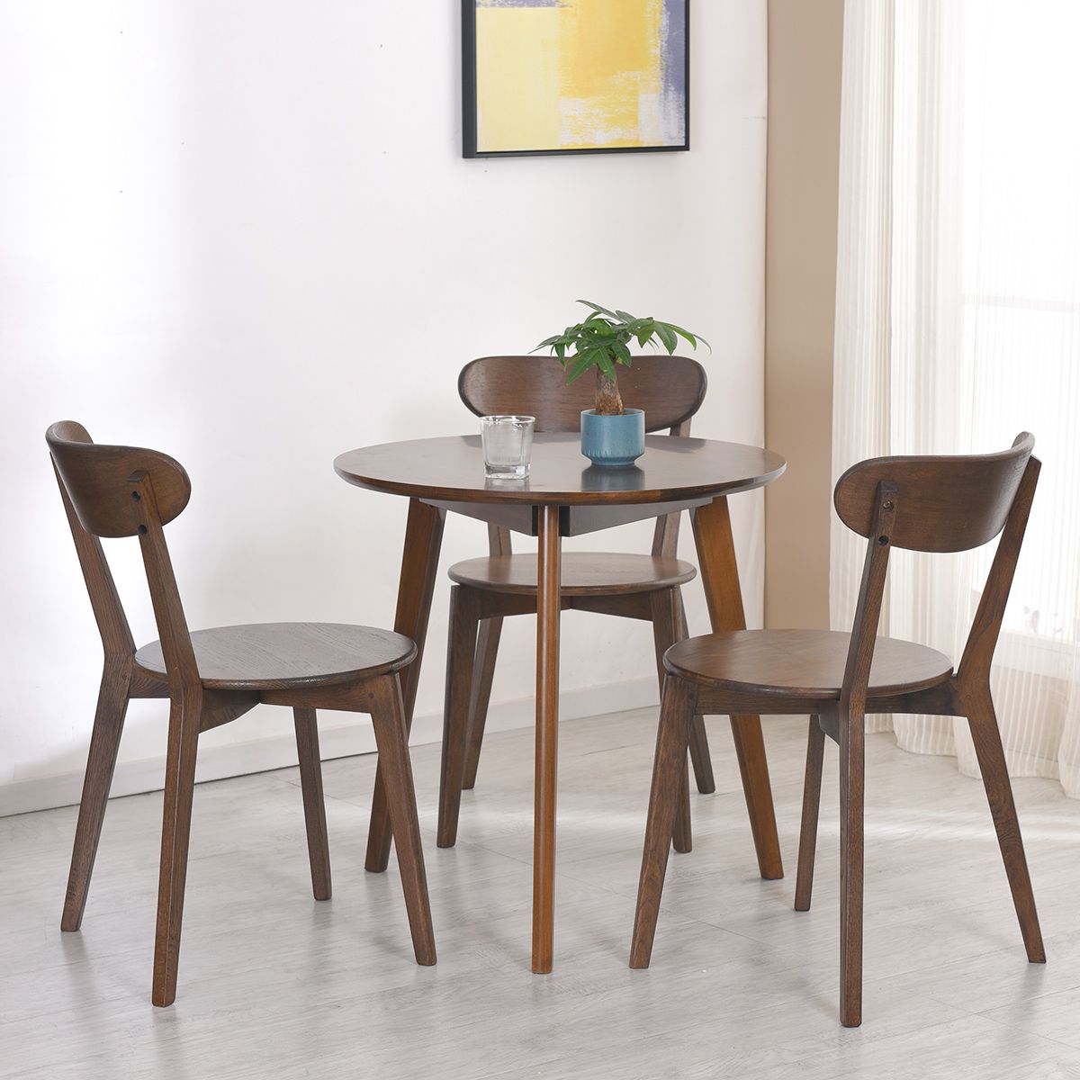 Round Minimalist Dining Table Wood Color Fixed Table with Beech Solid Wood Clearhalo ' dining_table' 'Dining Tables & Seating' 'Dining Tables' 'furn' 'furn_dining_table' 'Furniture' 'furniture_dining_table' 'Kitchen & Dining Furniture' 'kitchen&dining_furn' 'kitchen' 'kitchen_dining_table' 1200x1200_ddd88e89-a934-40f1-b851-41374bb508e5