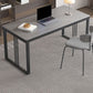 Rectangular Shaped Task Desk 2 Legs Writing Desk in Grey for Office