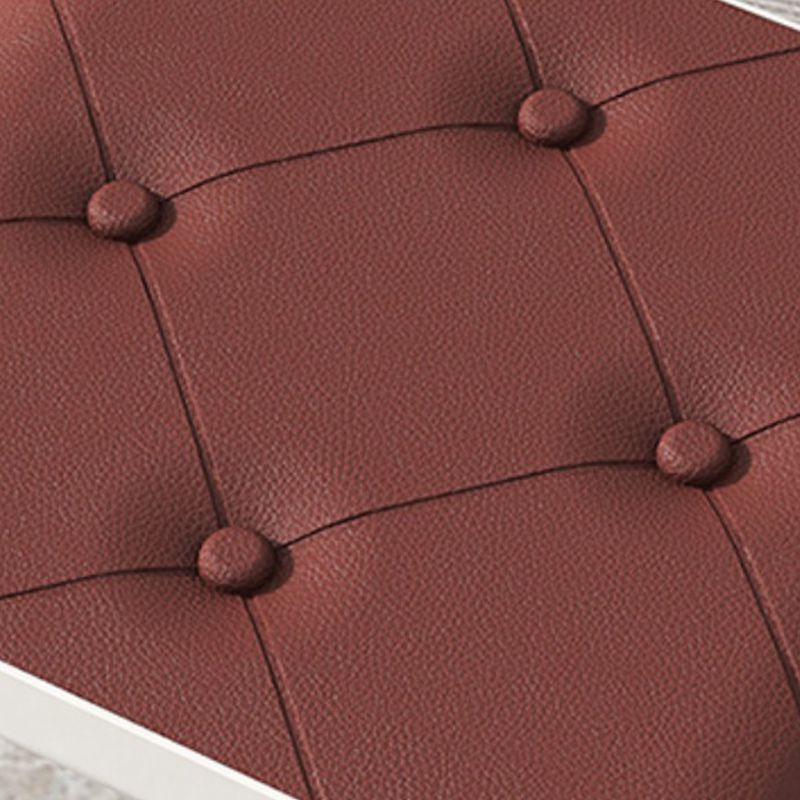 Faux Leather Pouf Whole Colored Modern Tufted Rectangle Stain Resistant Ottoman Clearhalo 'furn' 'furn_ottomans_poufs' 'Furniture' 'Living Room Furniture' 'Ottomans & Poufs' 'ottomans_poufs' 1200x1200_ddda63a6-d409-4e96-9427-81b4cfd492dc