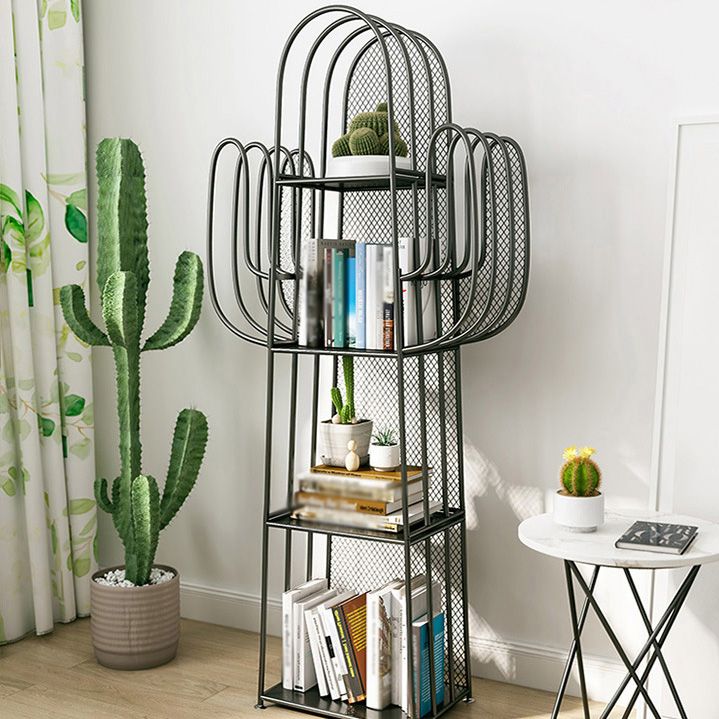 Scandinavian Iron Geometric Bookshelf Vertical Bookshelf,16.5"L x 11.8"W x 59"H Clearhalo 'Bookcases' 'furn' 'furn_bookcases' 'Furniture' 'furniture_bookcases' 'kitchen' 'kitchen_bookcases' 'Living Room Furniture' 'Office Furniture' 1200x1200_dddaf3a6-4ec2-411f-bf90-a9703d52b093