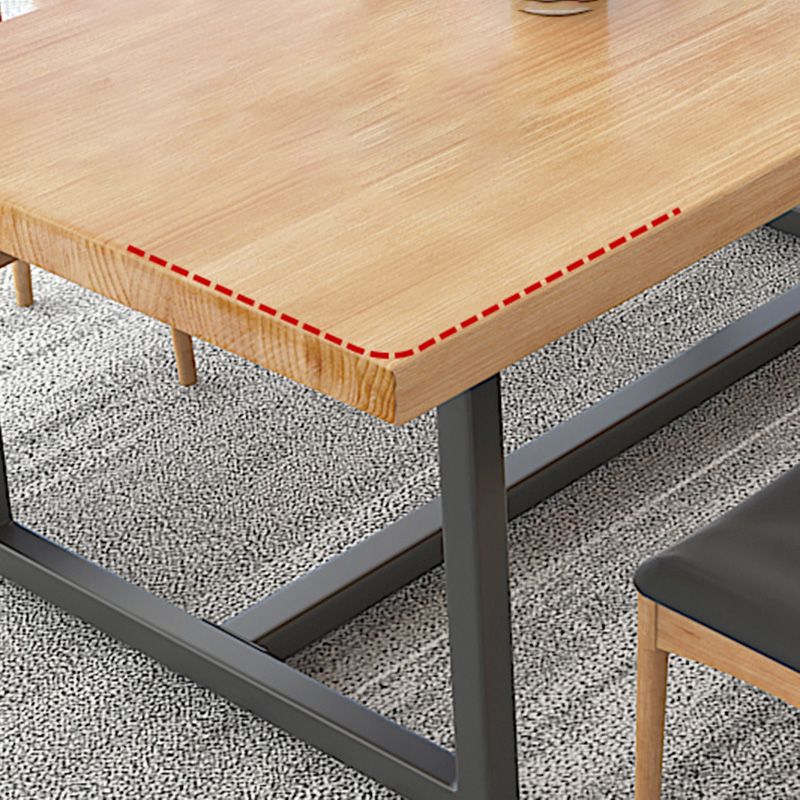 Vast hout rechthoekige vergaderbalie industrieel schrijfbureau voor kantoor