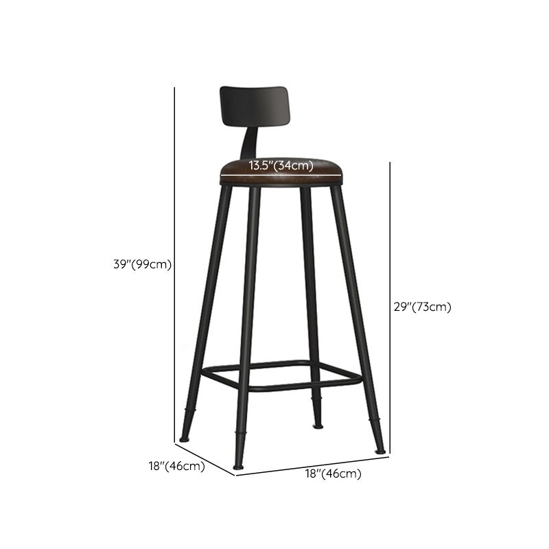 Tabouret de bar de comptoir contemporain Tabourets de hauteur de comptoir à dossier bas