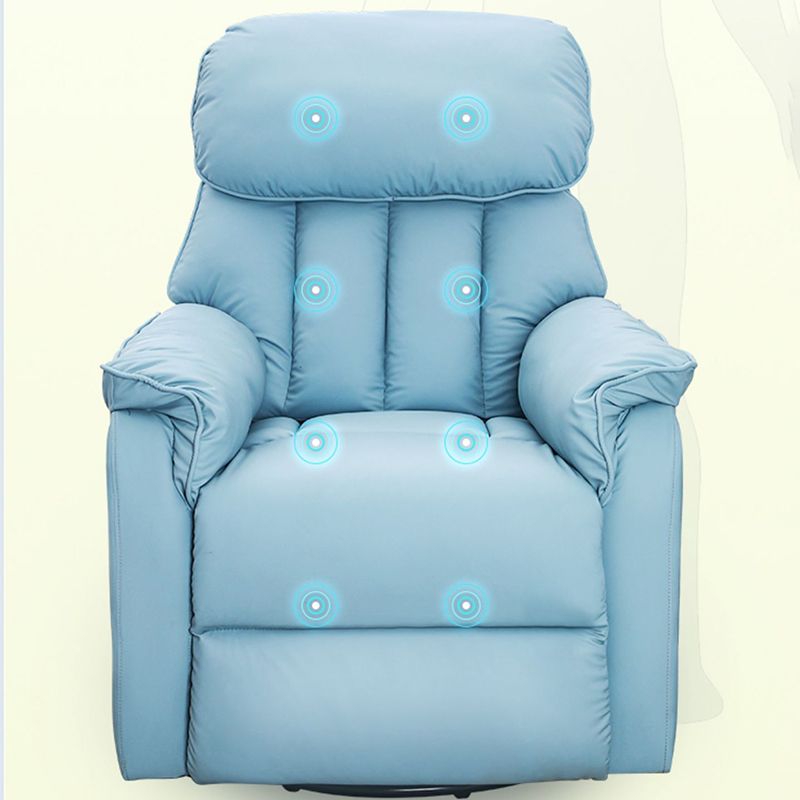 Recarqueur standard de couleur unie contemporaine avec bras en faux cuir / mélange en lin