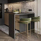 Glam Bar Stool Backrest Upholstered Counter Stool for Bristol