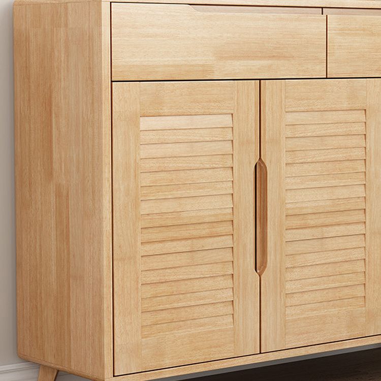 Contemporary Rubberwood Rectangle Cabinet with 2 Drawers Accent Cabinet Clearhalo 'Cabinets & Chests' 'cabinets_chests' 'furn' 'furn_cabinets_chests' 'Furniture' 'Living Room Furniture' 1200x1200_dddfd178-7678-49bd-8576-460bfe9ab2da