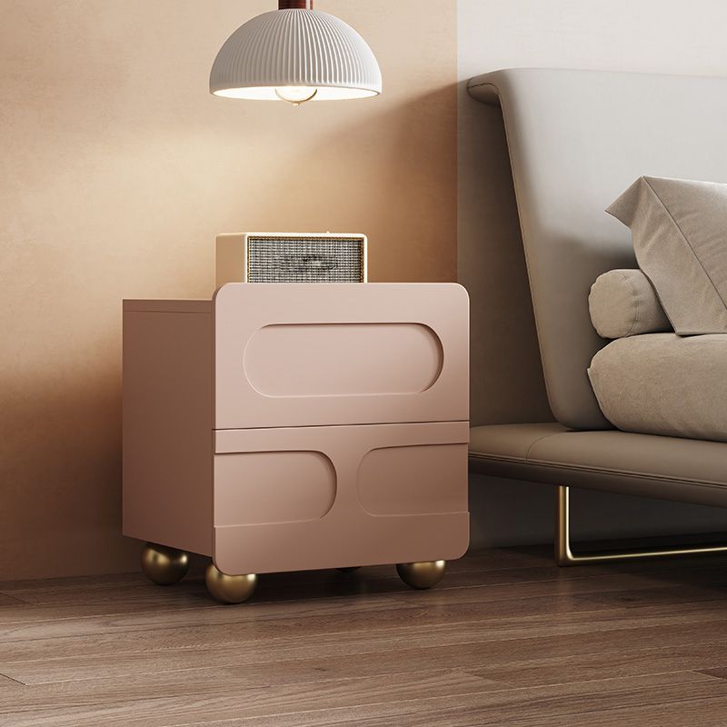 Faux Wood -Nachtkabinett zeitgenössischer Bett Nachttisch mit Schubladen